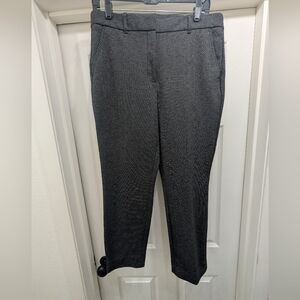 White House Black Market Black & White Herringbone Slim Ankle Slacks – Size 10